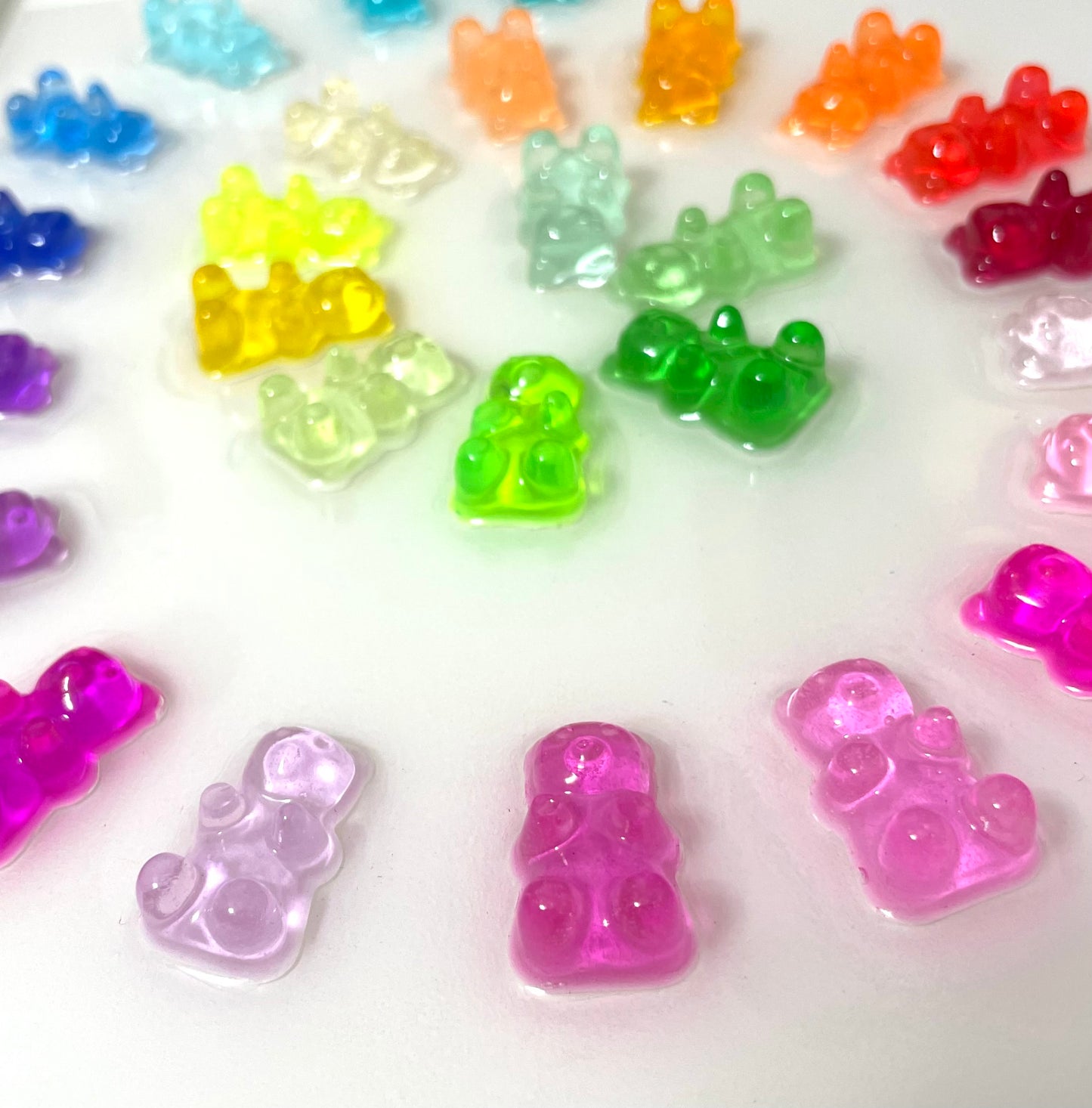 Nautilus Swirl Rainbow Resin 3D Gummy Bear Framed Art