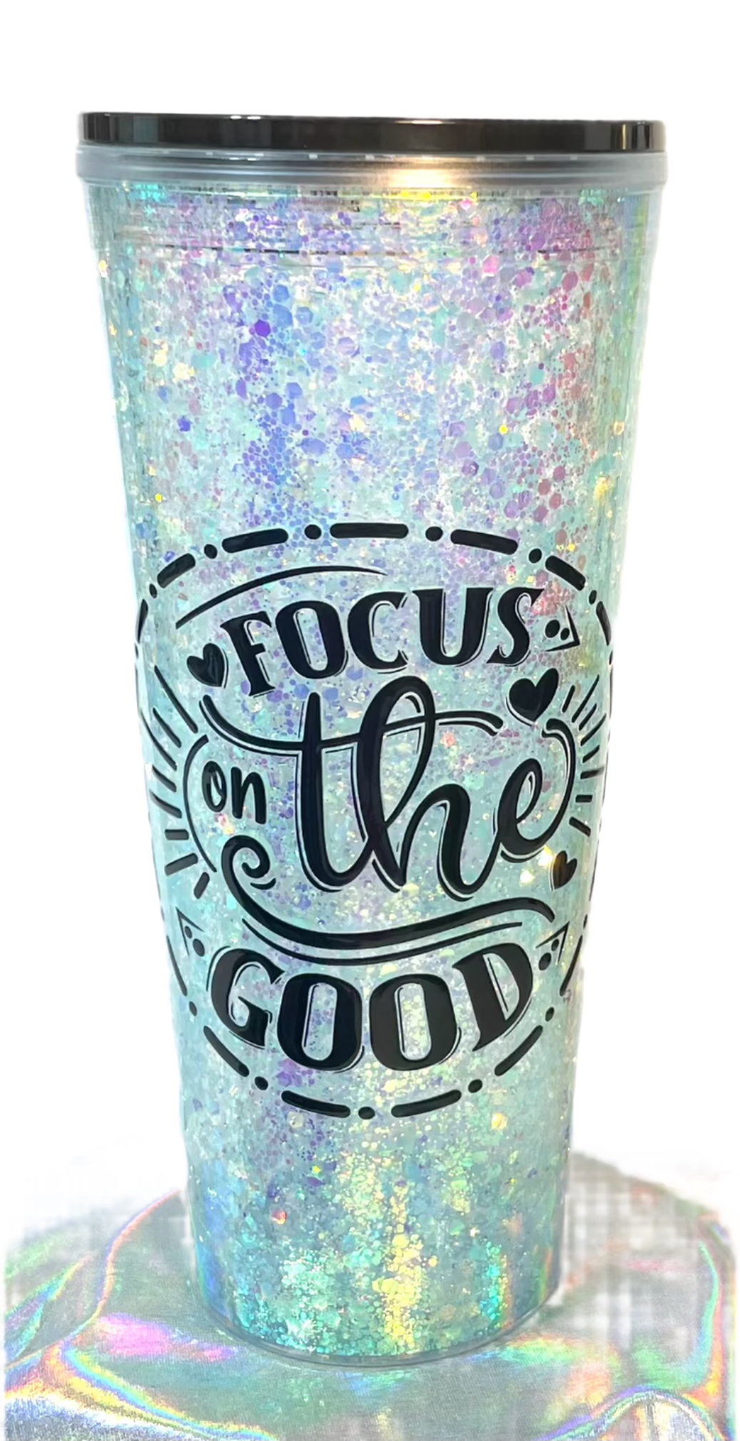 Focus On The Good - 24 oz. Snowglobe Tumbler