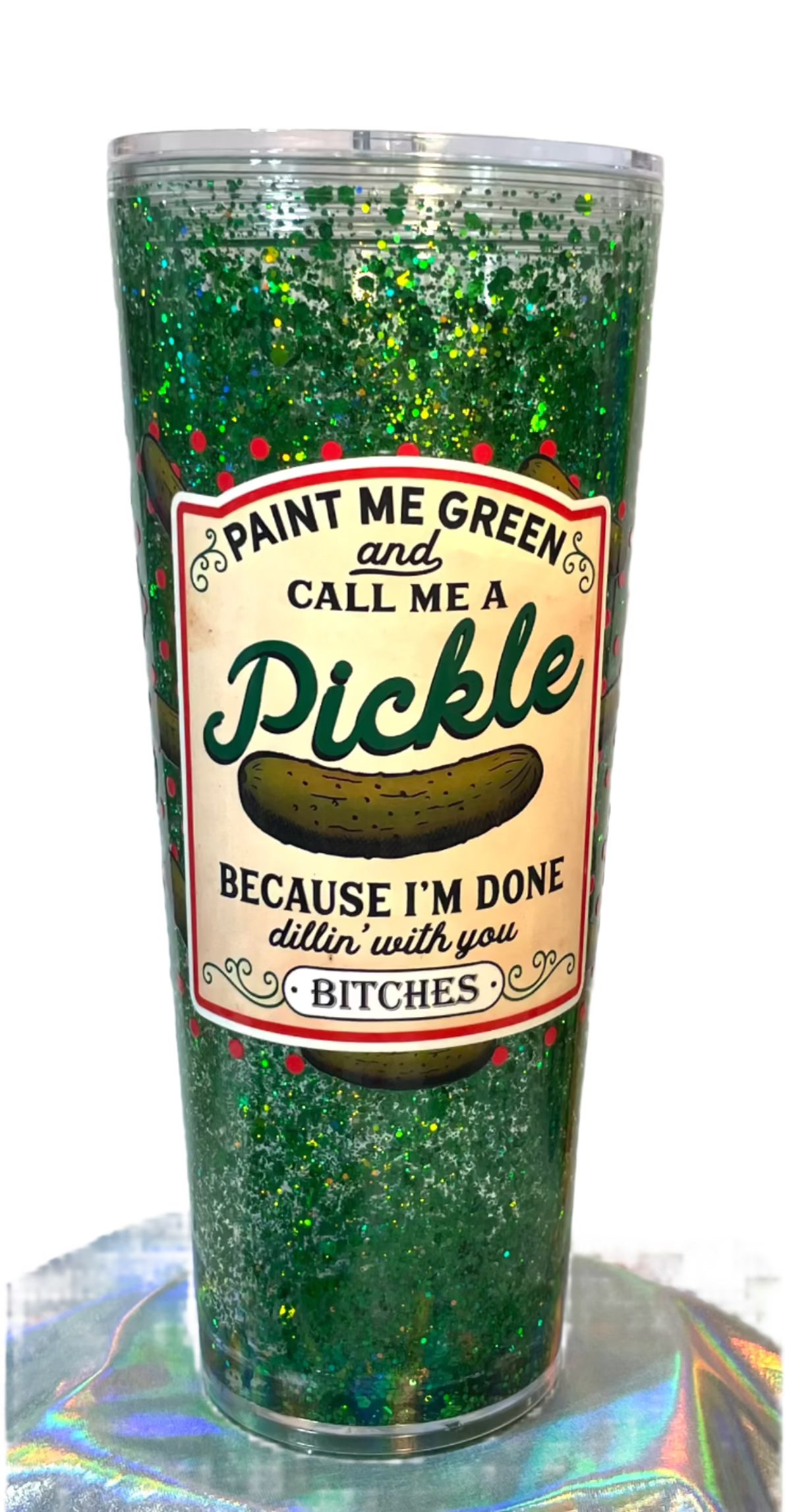 Pickle - Kelly Green - 24 oz. Snowglobe Tumbler