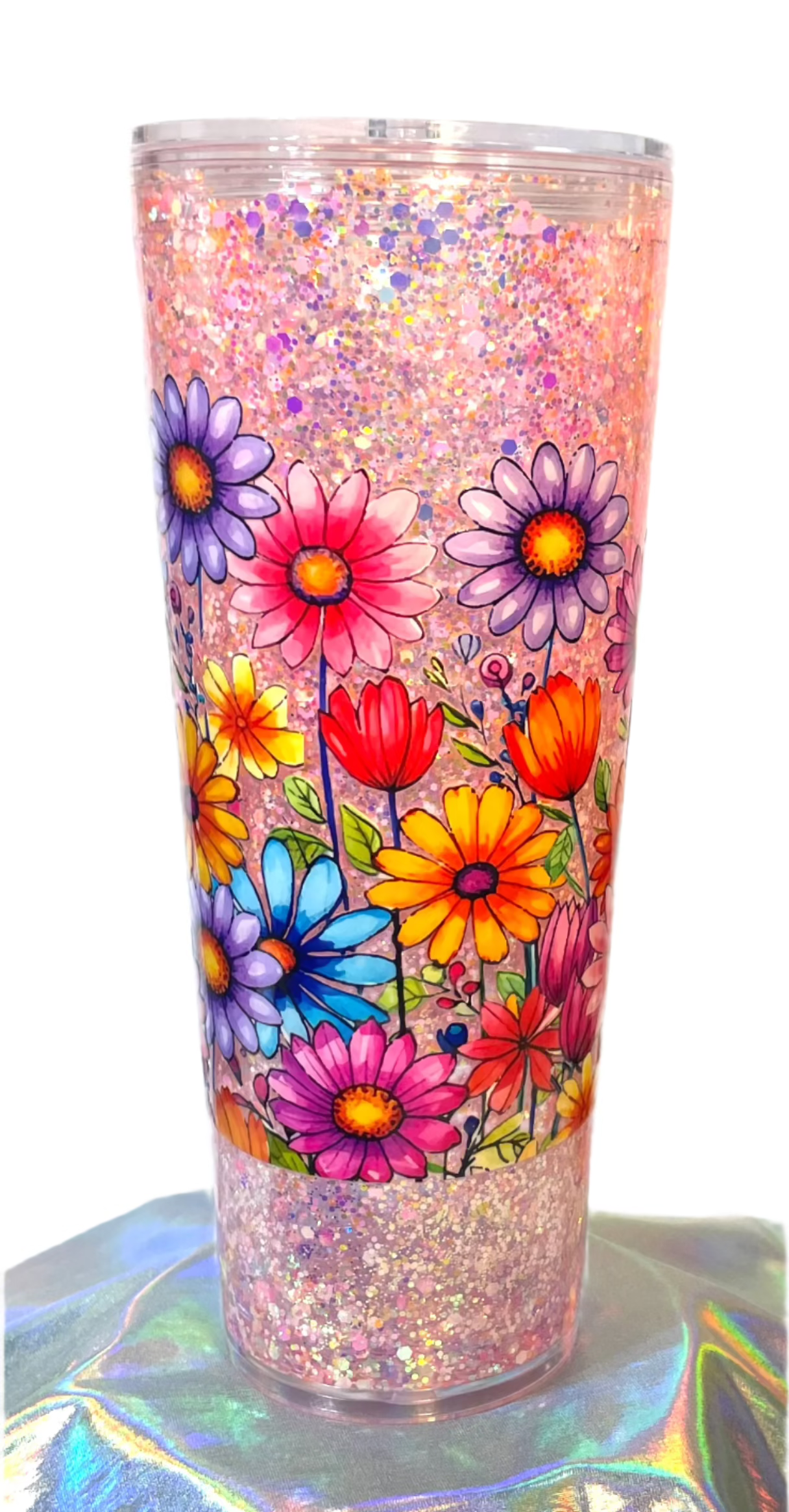 Wildflowers - 24 oz. Snowglobe Tumbler