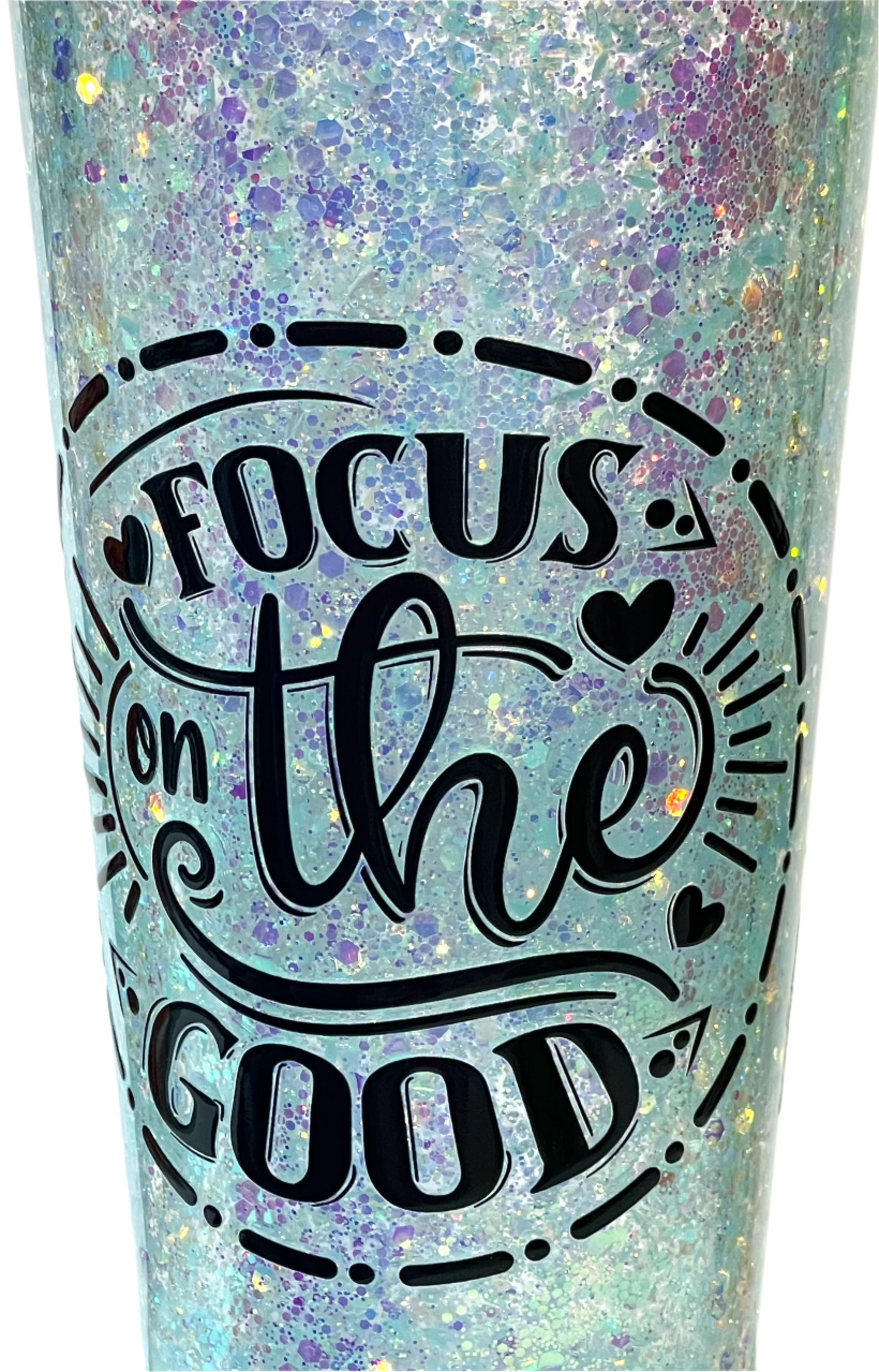 Focus On The Good - 24 oz. Snowglobe Tumbler