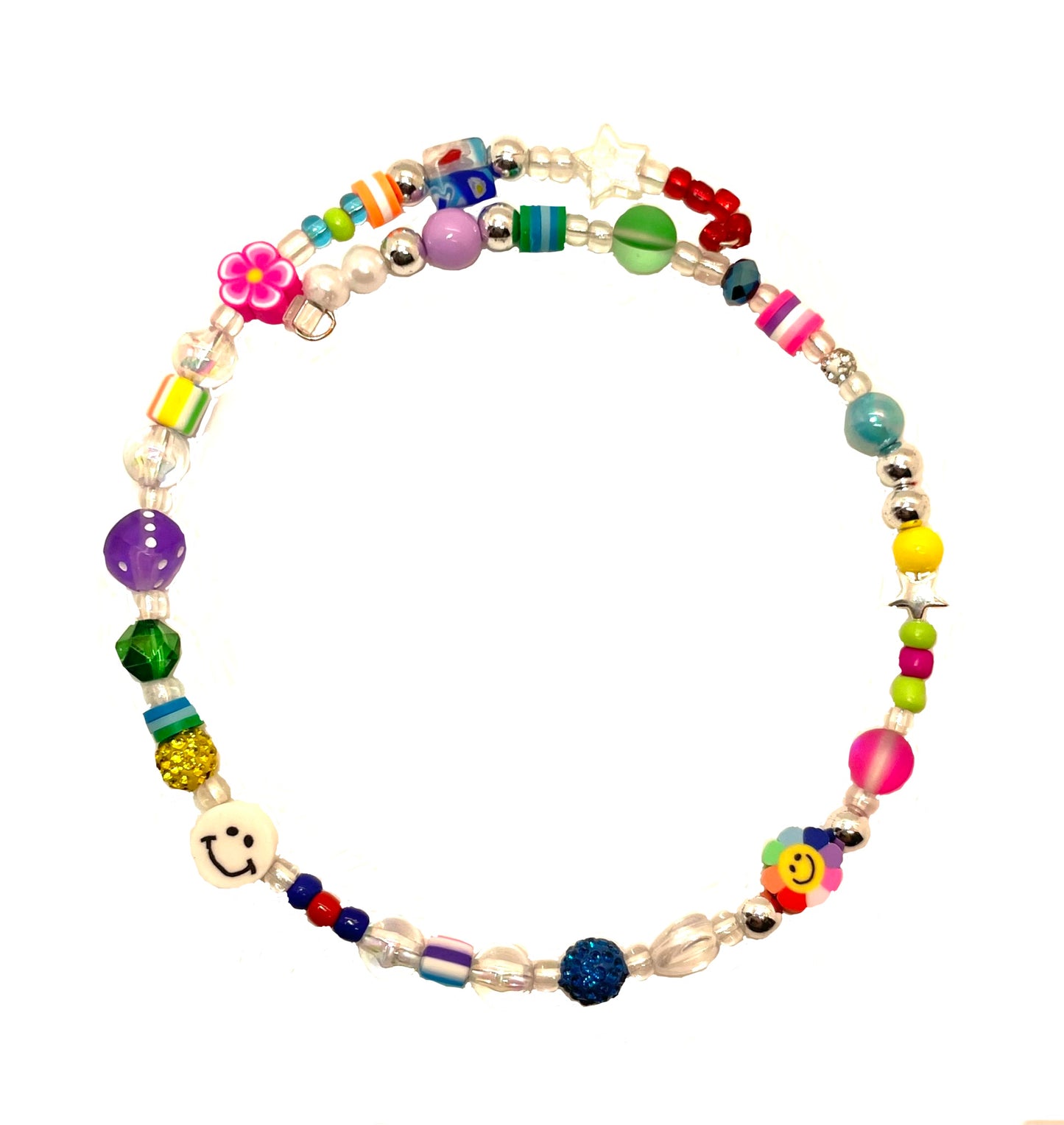 Smiley Charm Choker Necklace