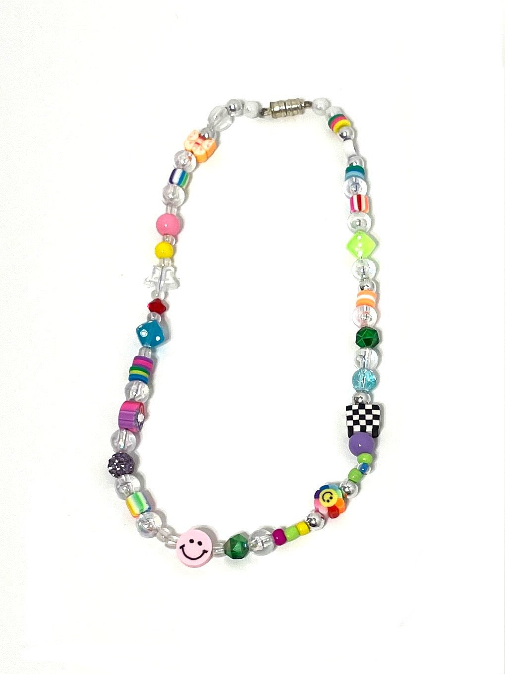 Smiley Charm Magnetic Clasp Necklace