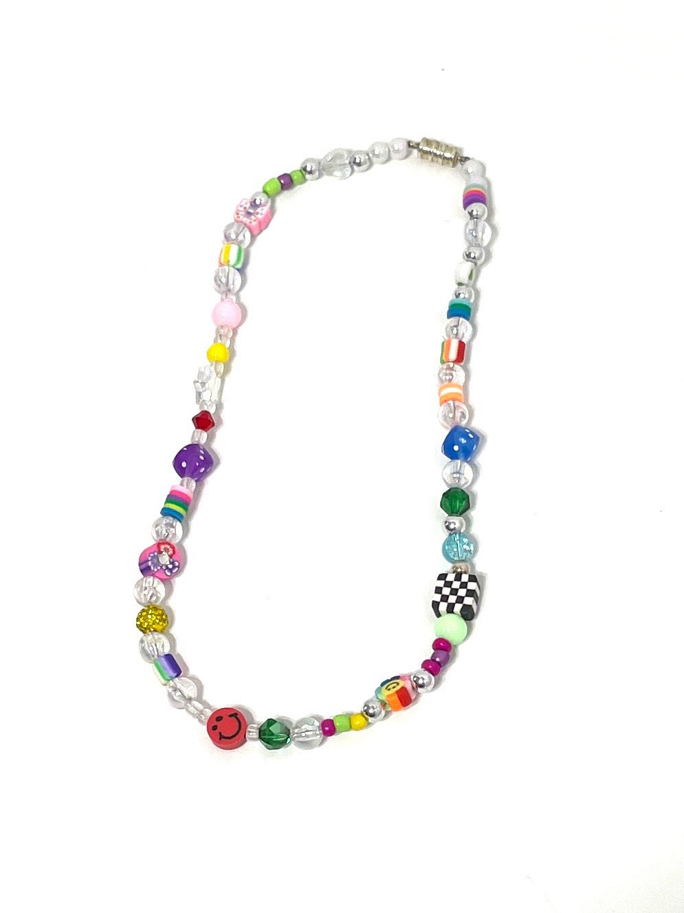 Smiley Charm Magnetic Clasp Necklace