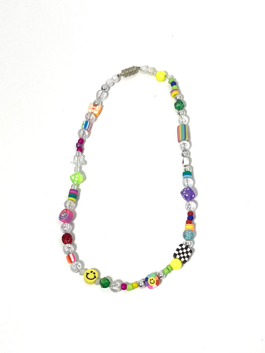 Smiley Charm Magnetic Clasp Necklace