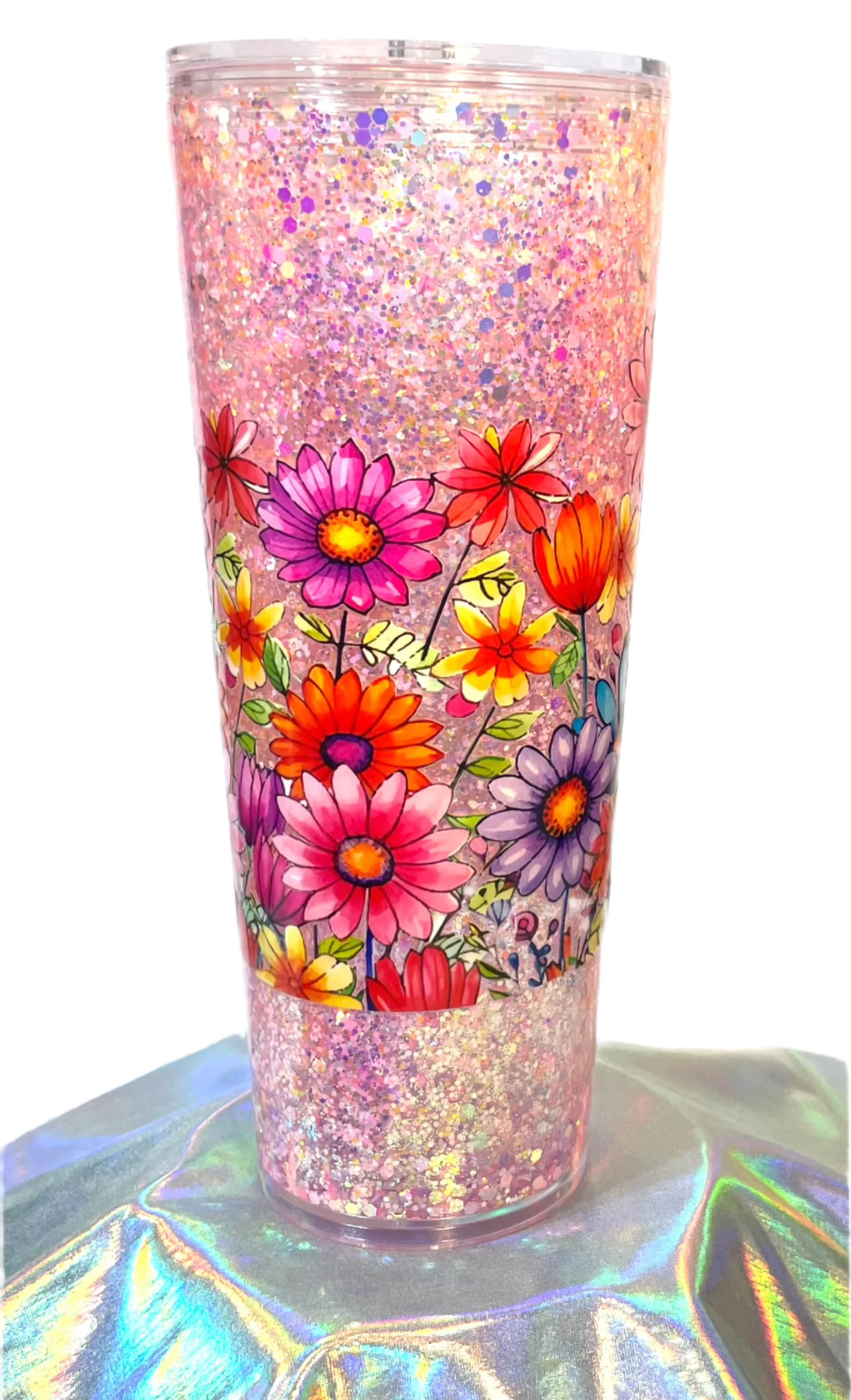 Wildflowers - 24 oz. Snowglobe Tumbler