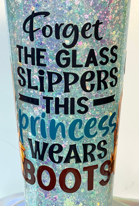 This Princess Wears Boots - 24 oz. Snowglobe Tumbler