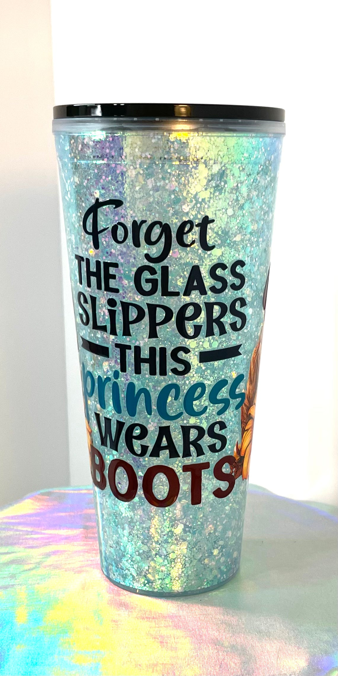This Princess Wears Boots - 24 oz. Snowglobe Tumbler