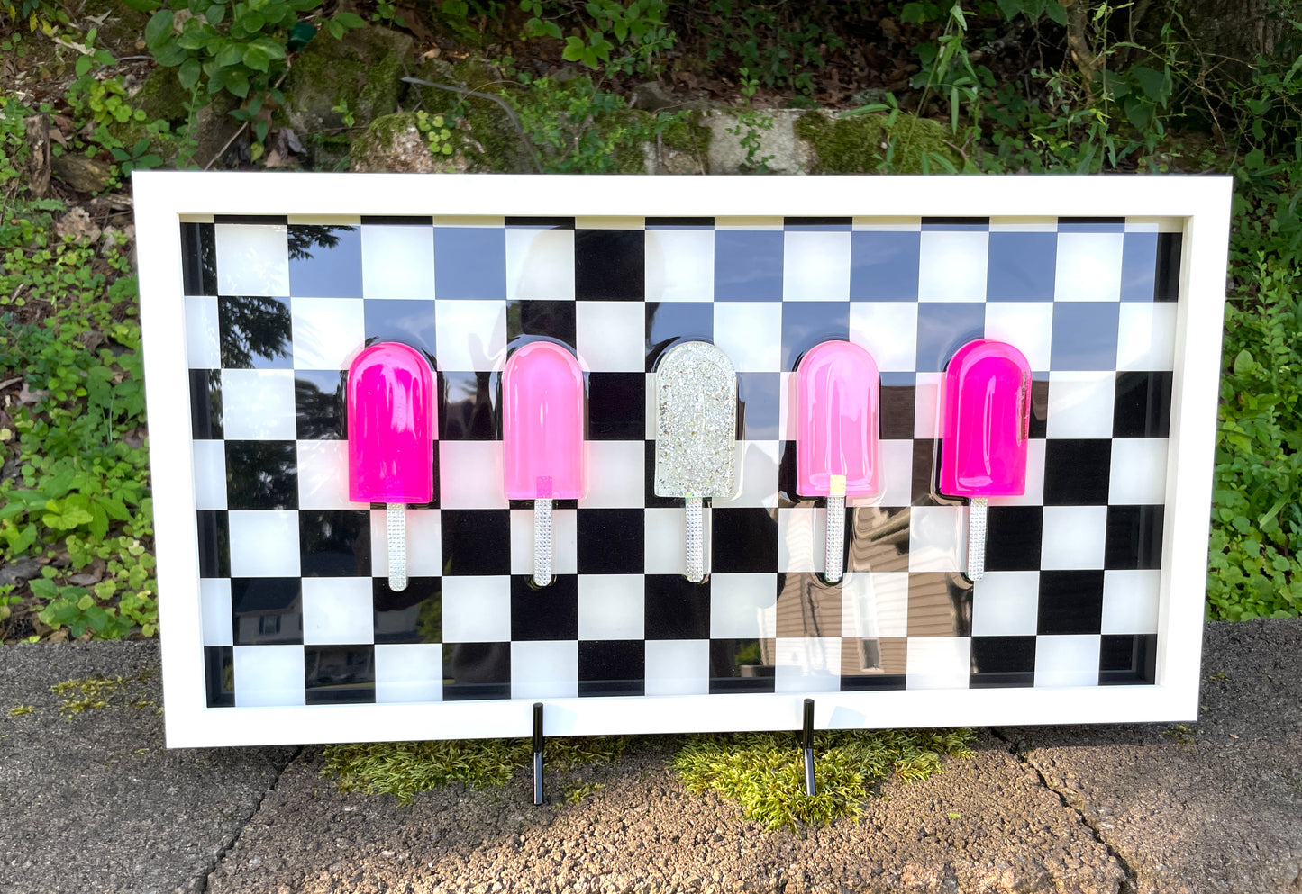 Princess Pink Popsicles 3D Resin Framed Art - 5 Pops