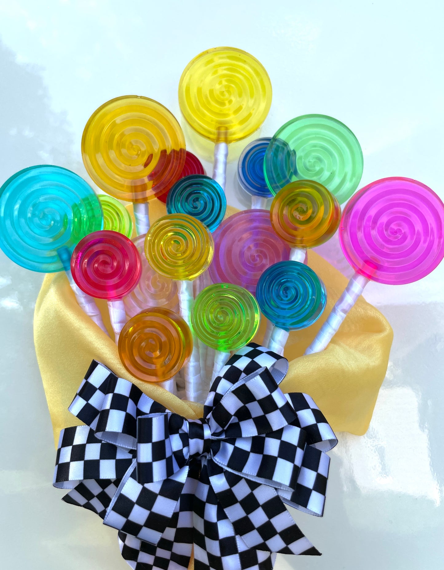 Rainbow Lollipop 3D Resin Framed Art