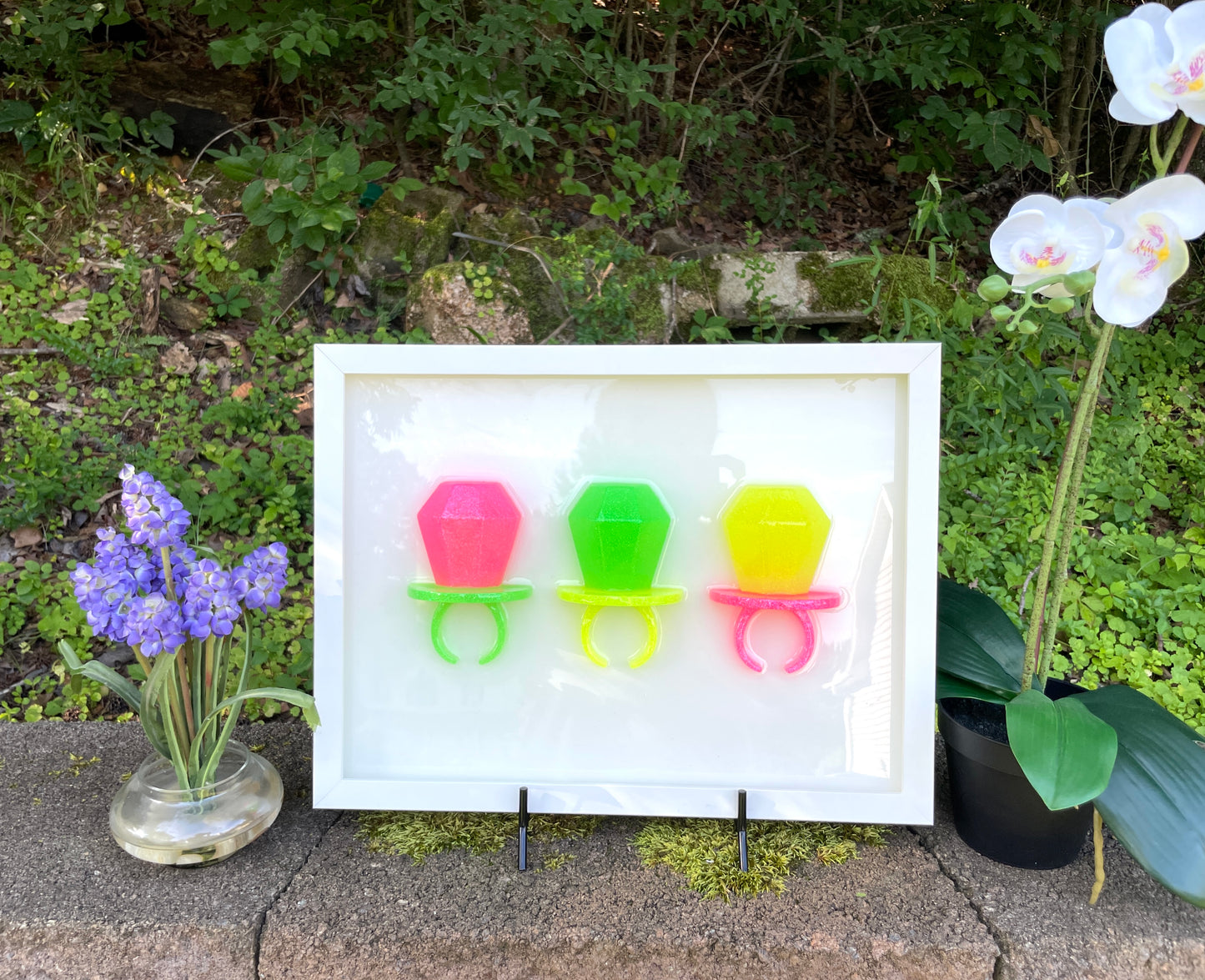 Citrus Triple Ring Pop 3D Resin Framed Art