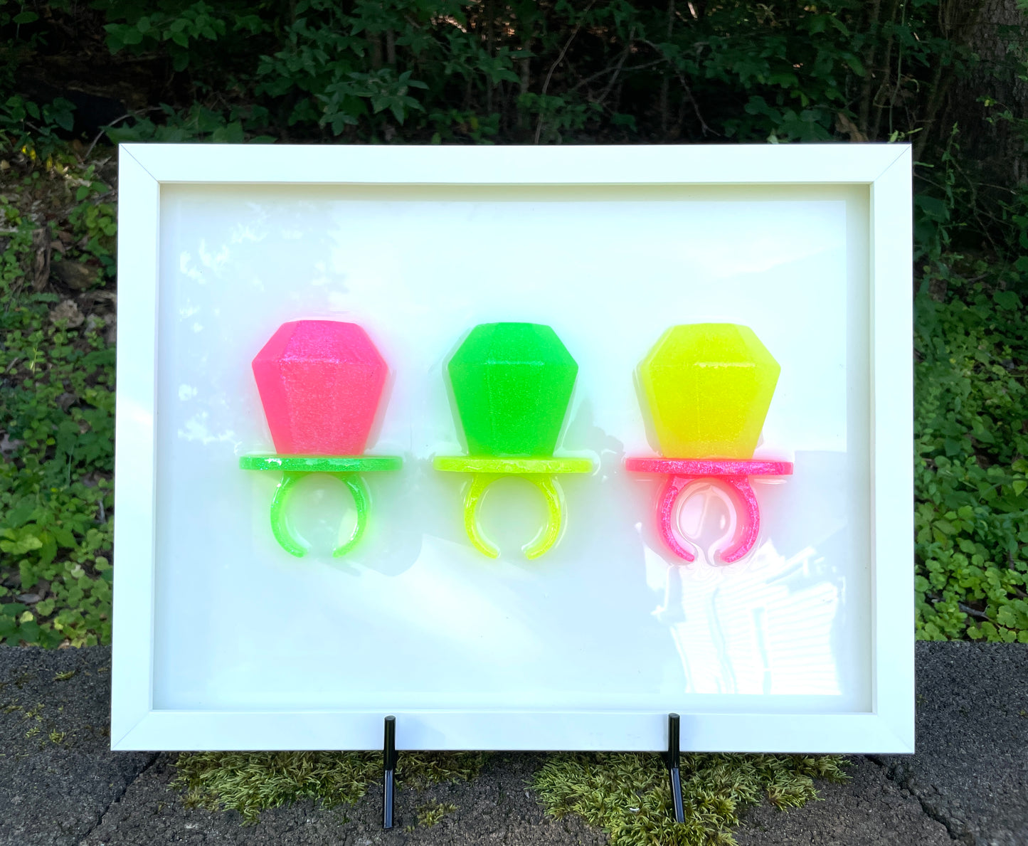 Citrus Triple Ring Pop 3D Resin Framed Art