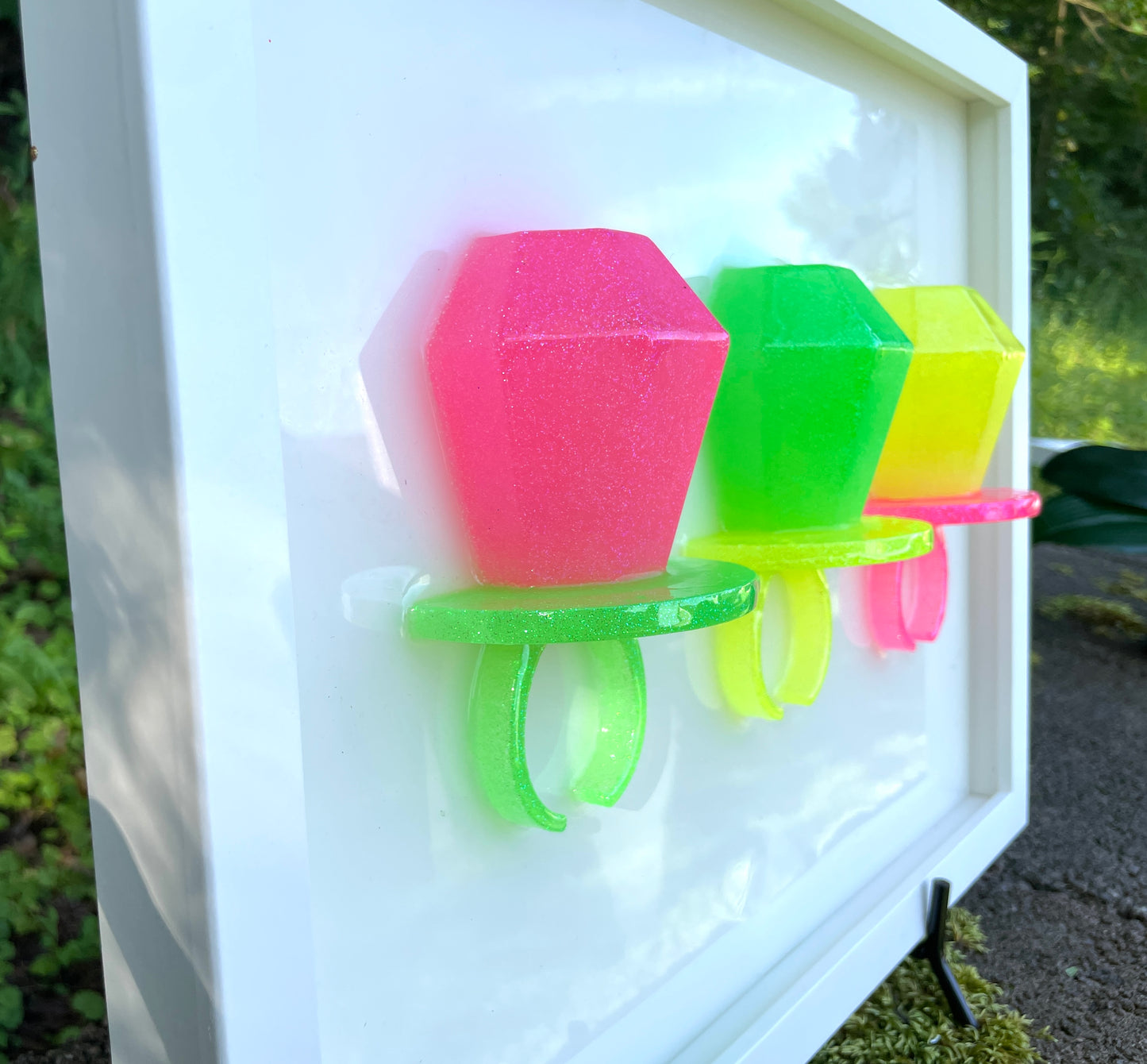 Citrus Triple Ring Pop 3D Resin Framed Art